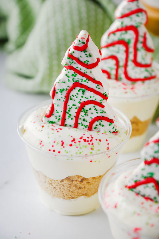 Christmas Tree Cake Dirt Cups Set #3