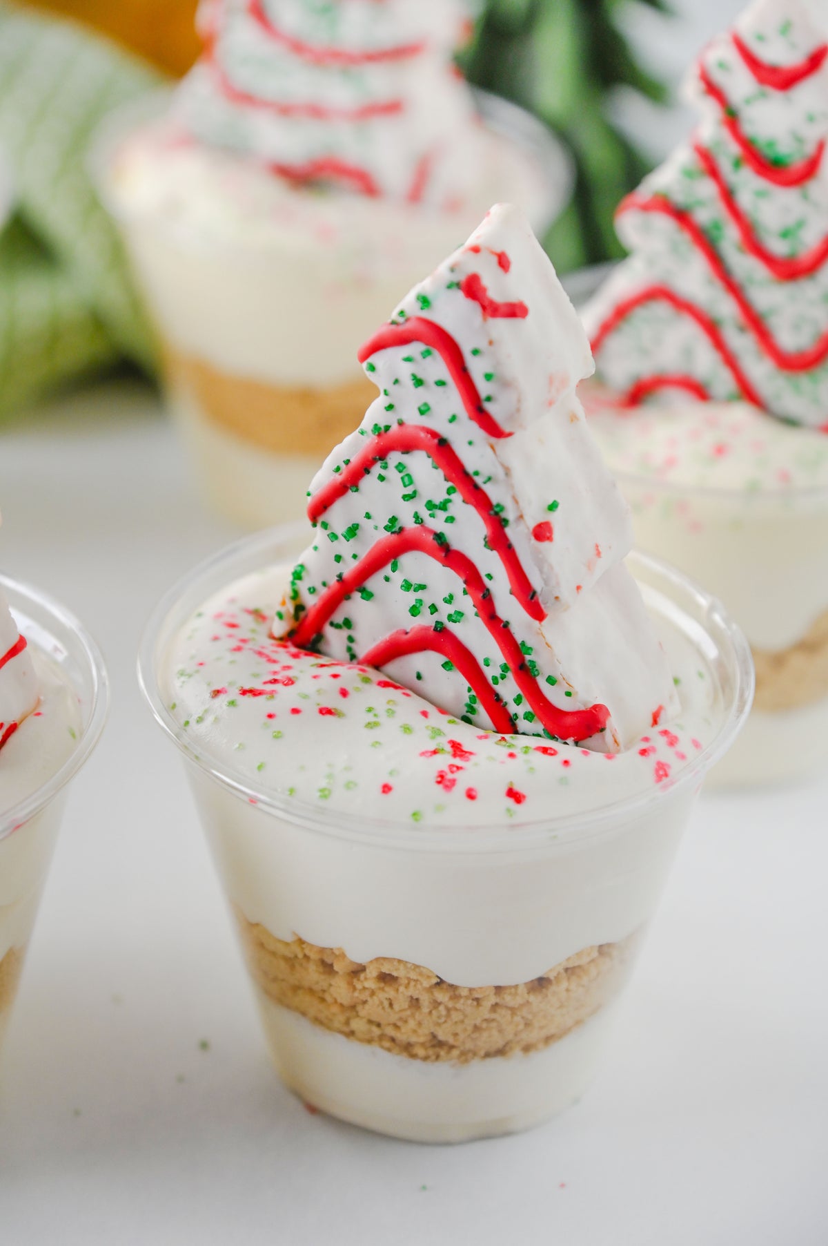 Christmas Tree Cake Dirt Cups Set #3