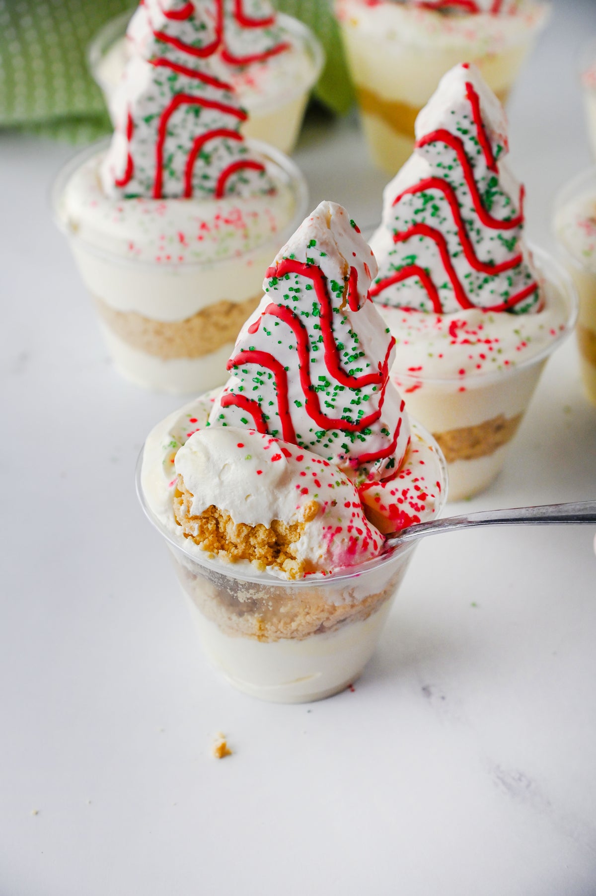 Christmas Tree Cake Dirt Cups Set #3