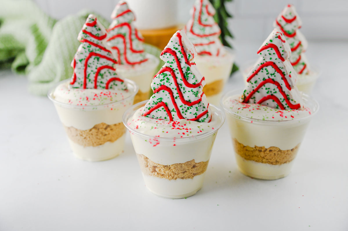 Christmas Tree Cake Dirt Cups Set #3