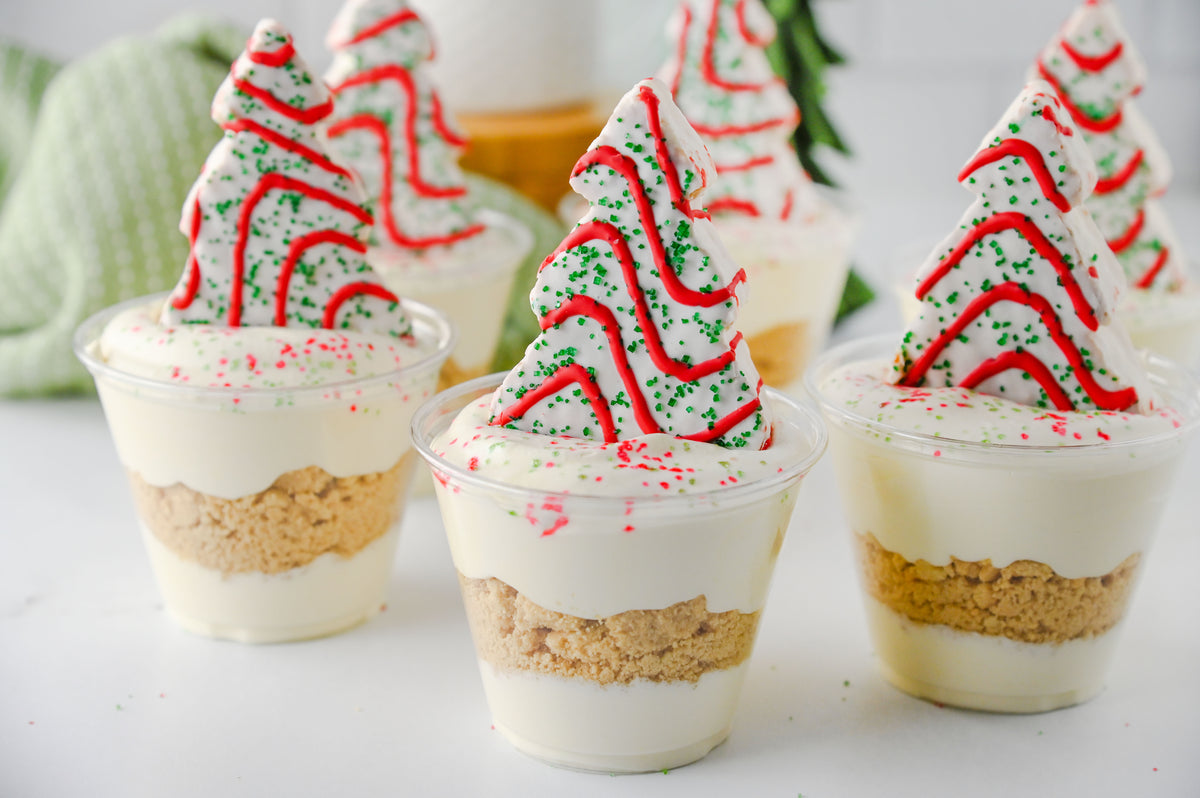 Christmas Tree Cake Dirt Cups Set #3