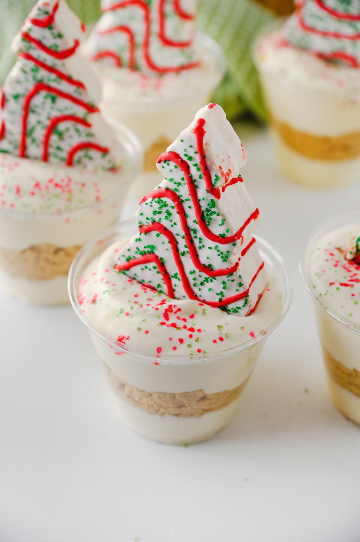 Christmas Tree Cake Dirt Cups Set #3