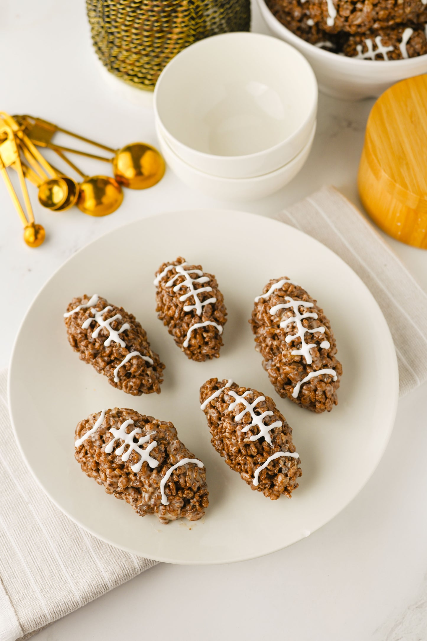 Football Rice Krispie Treats Set #3