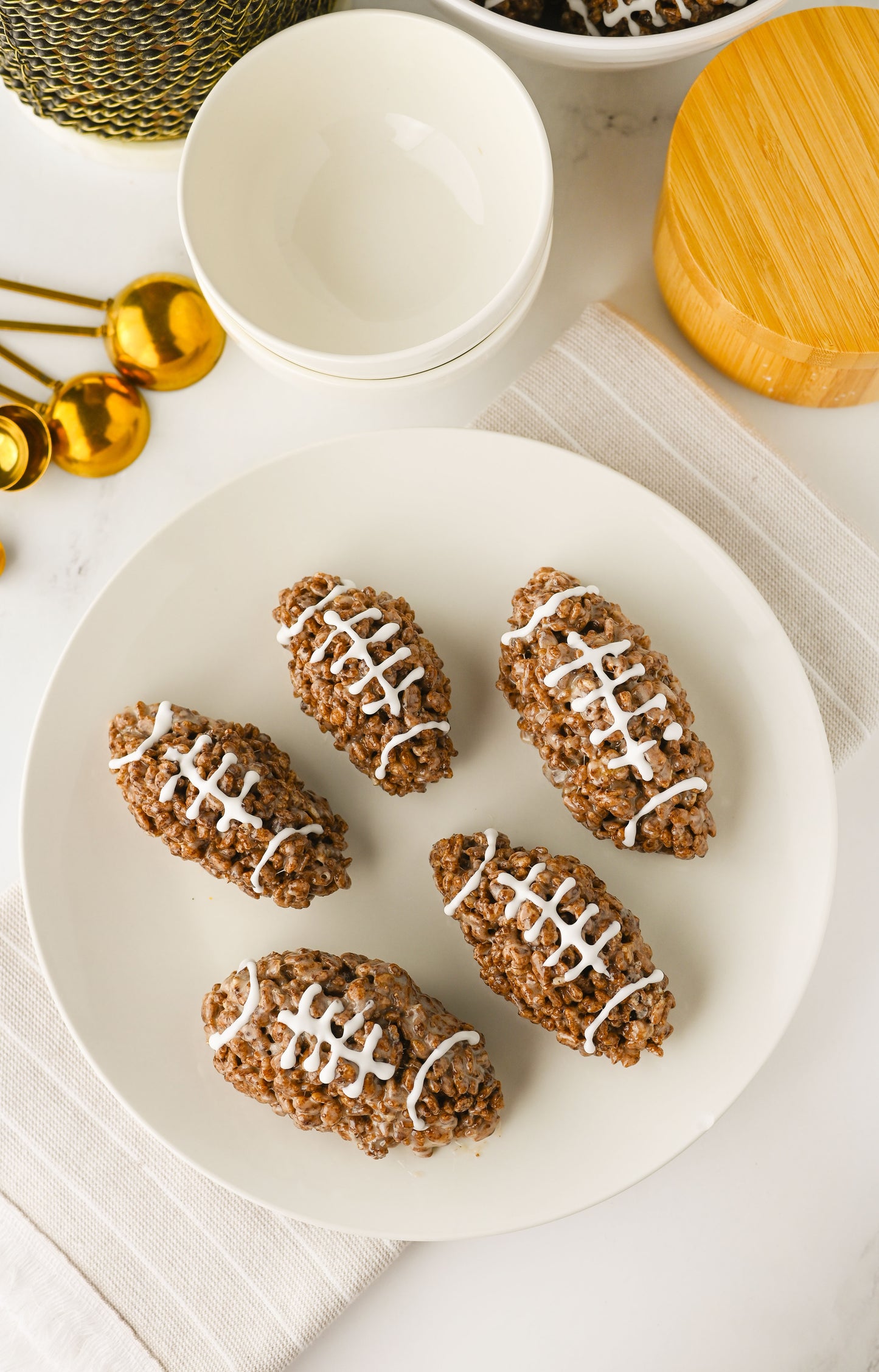 Football Rice Krispie Treats Set #3