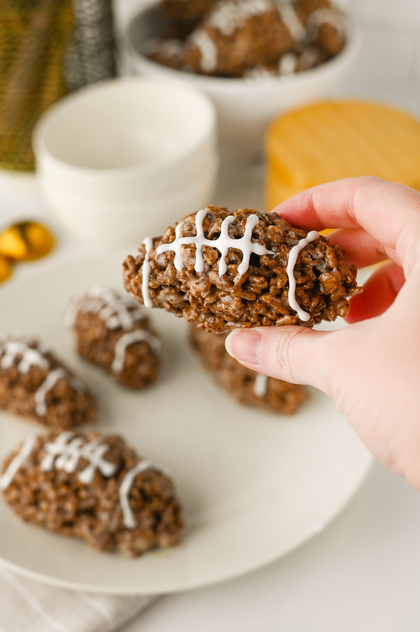 Football Rice Krispie Treats Set #3