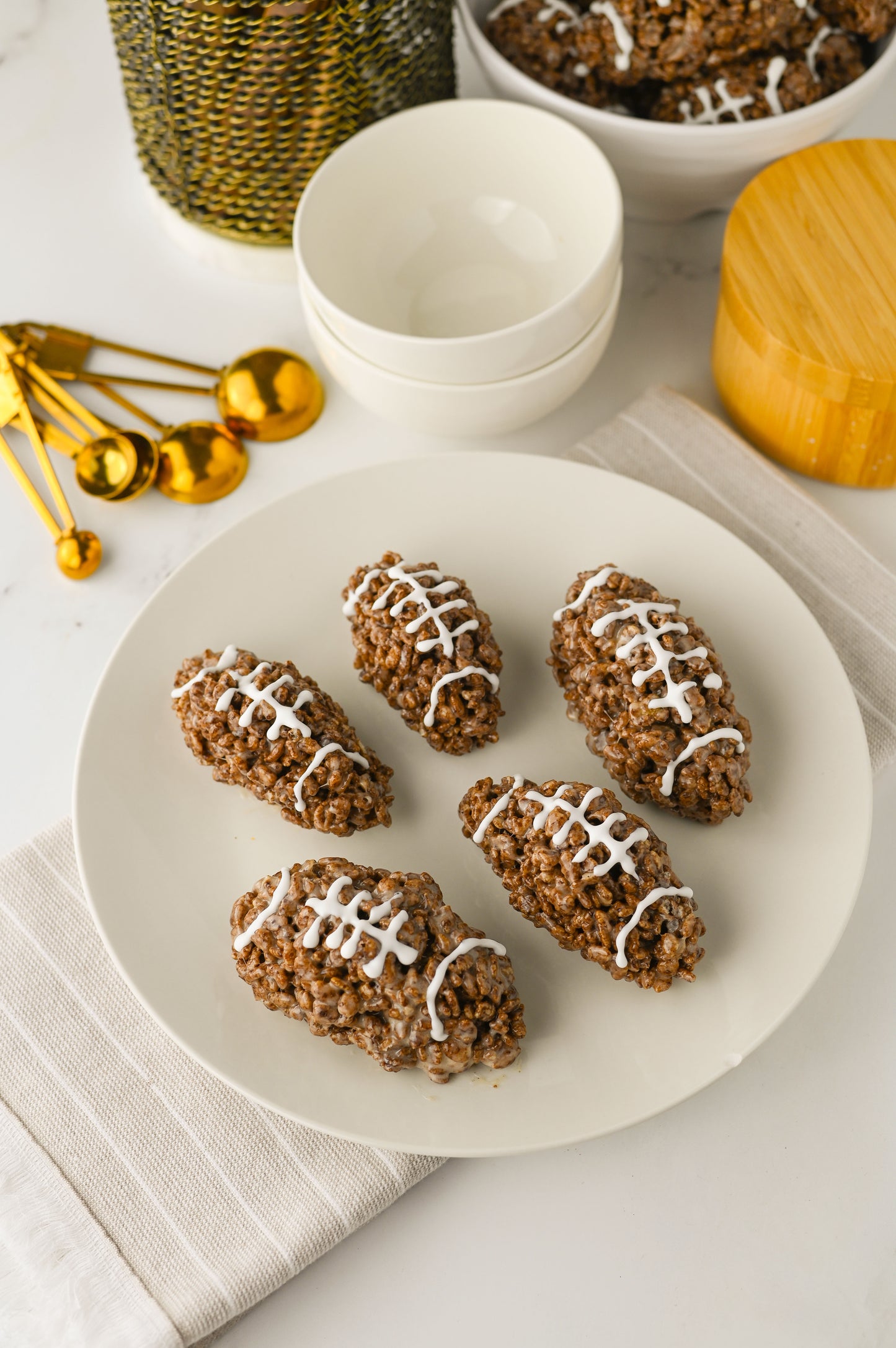 Football Rice Krispie Treats Set #3