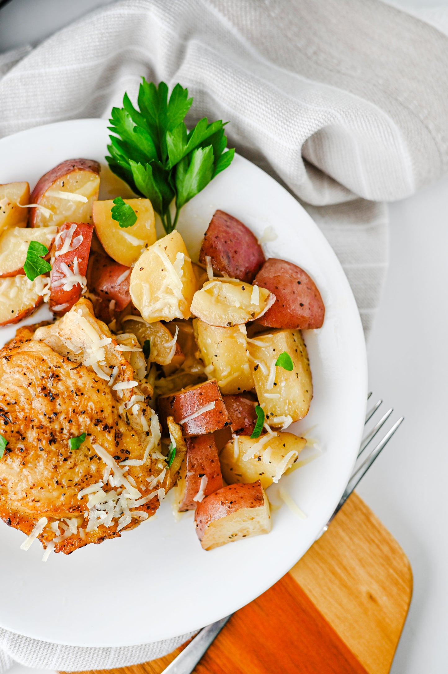 Slow Cooker Garlic Parmesan Chicken and Potatoes Set #3