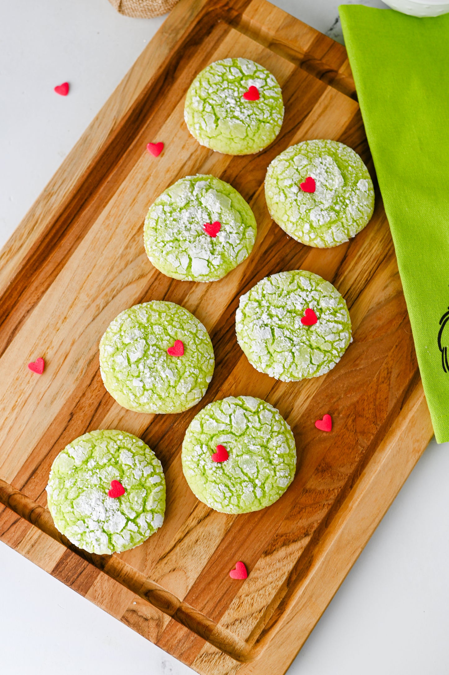 Grinch Crinkle Cookies Set #3