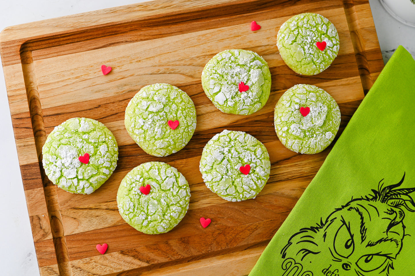 Grinch Crinkle Cookies Set #3