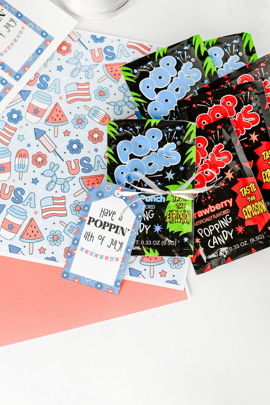 Poppin' 4th of July Printable Tag Set #3