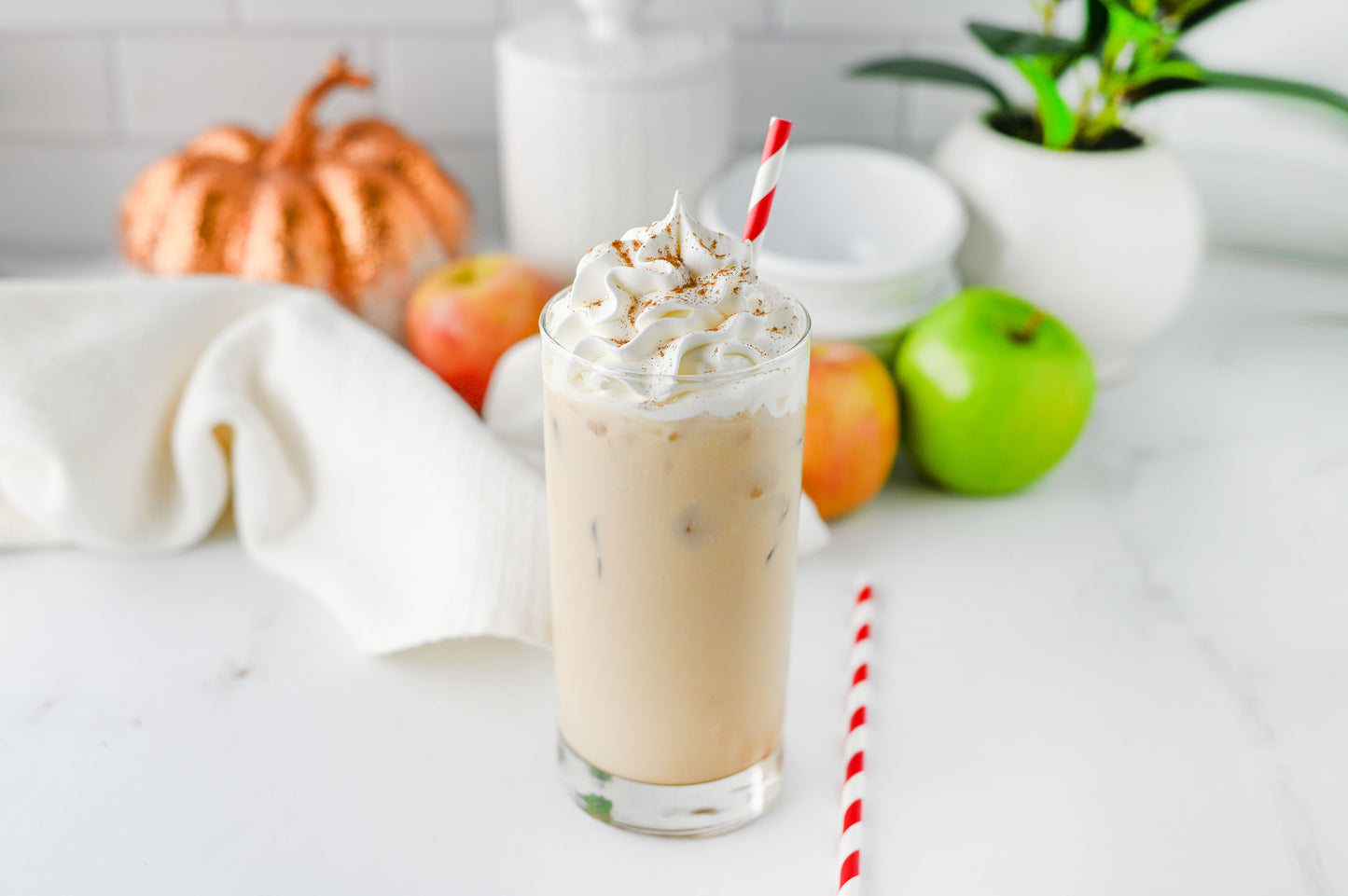 Iced Caramel Apple Cream Latte Set #4