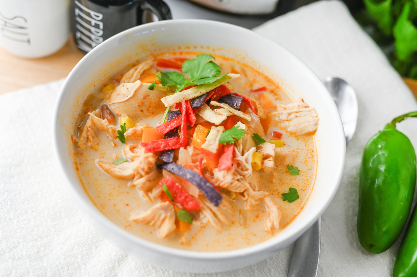 Slow Cooker Chicken Tortilla Soup Set #4