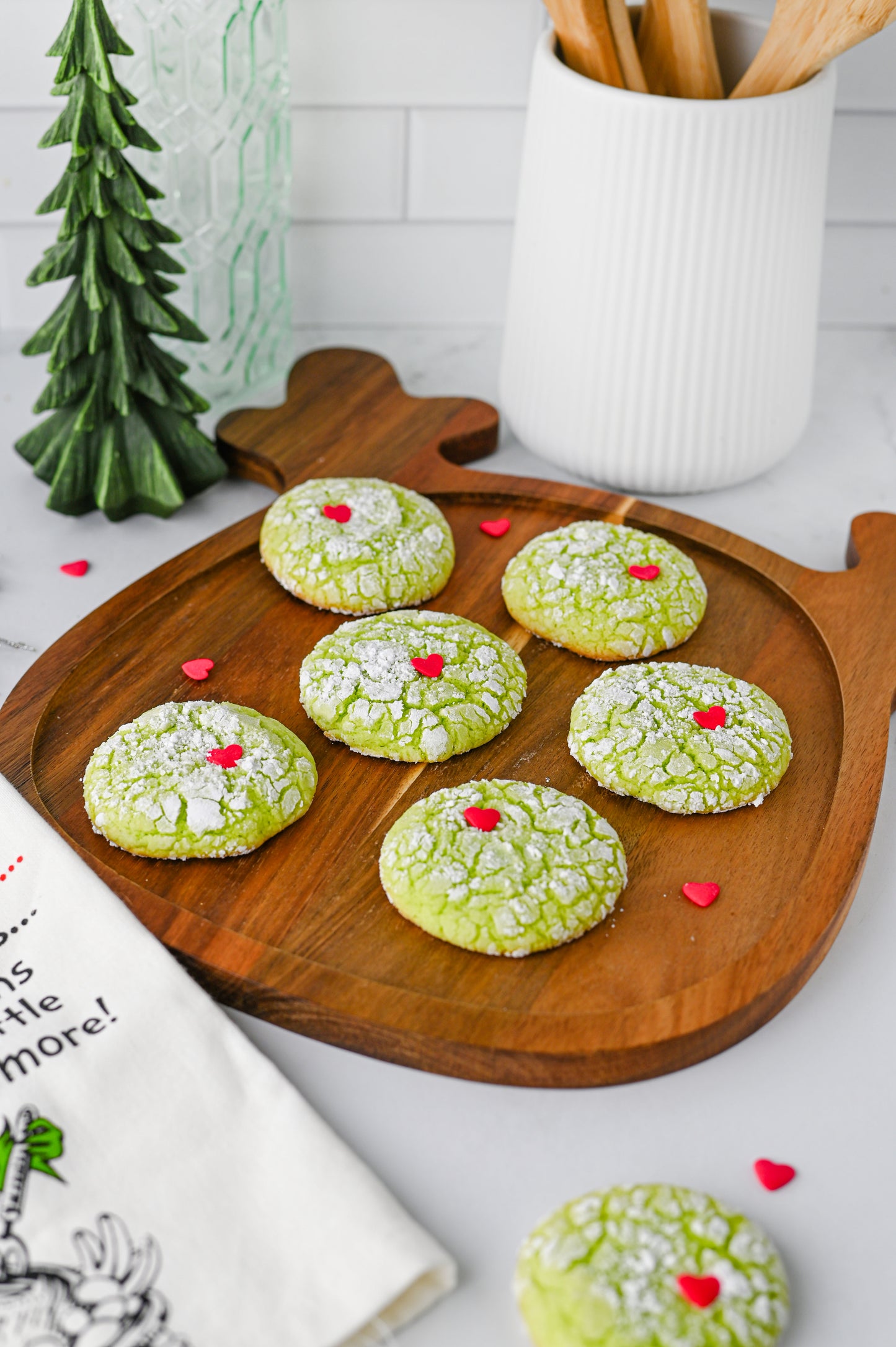 Grinch Crinkle Cookies Set #4