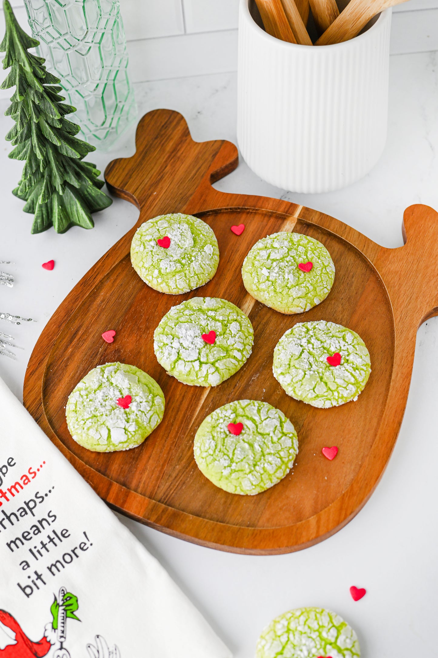 Grinch Crinkle Cookies Set #4
