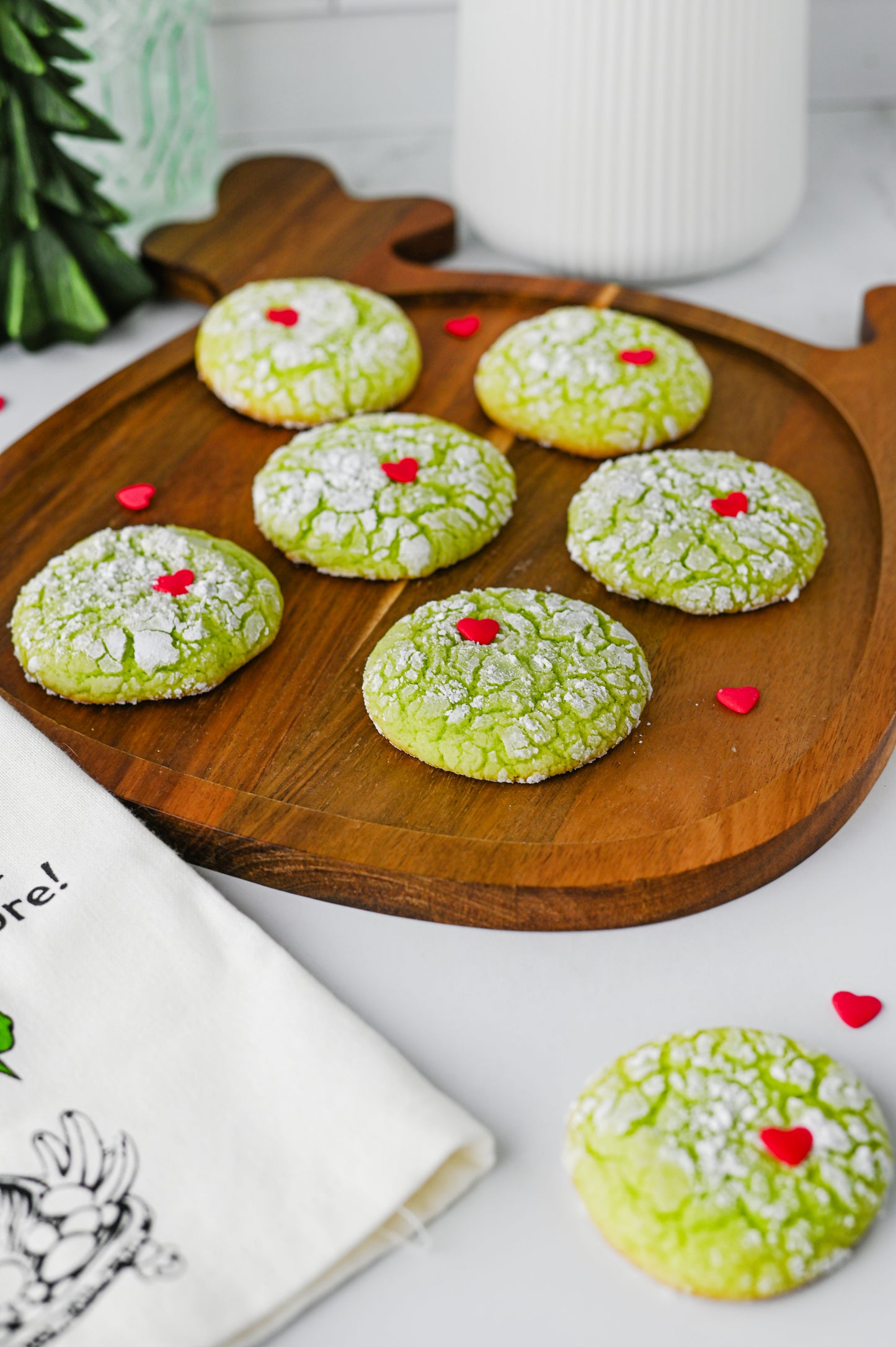 Grinch Crinkle Cookies Set #4