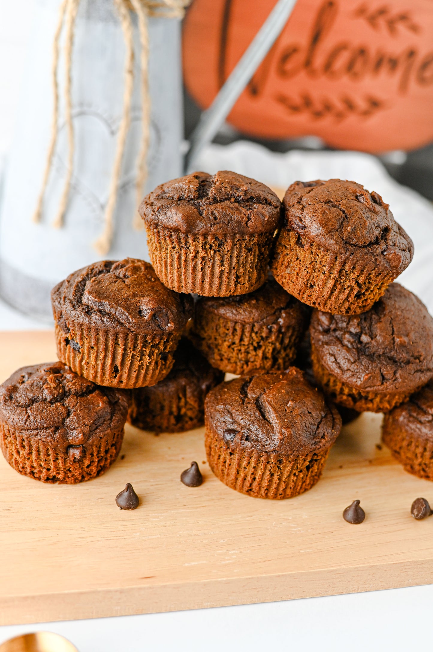 Pumpkin Chocolate Muffins Set #4