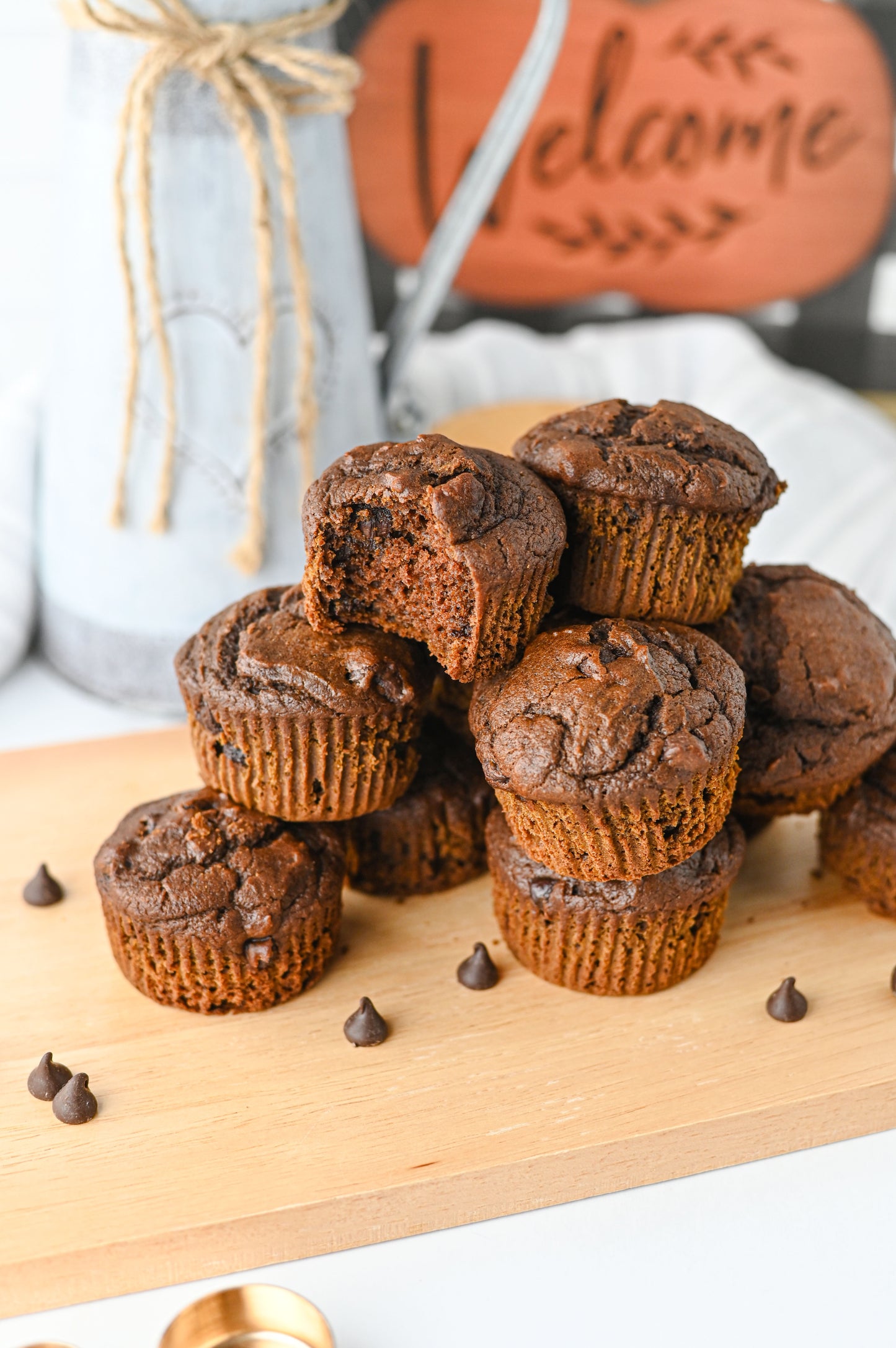 Pumpkin Chocolate Muffins Set #4