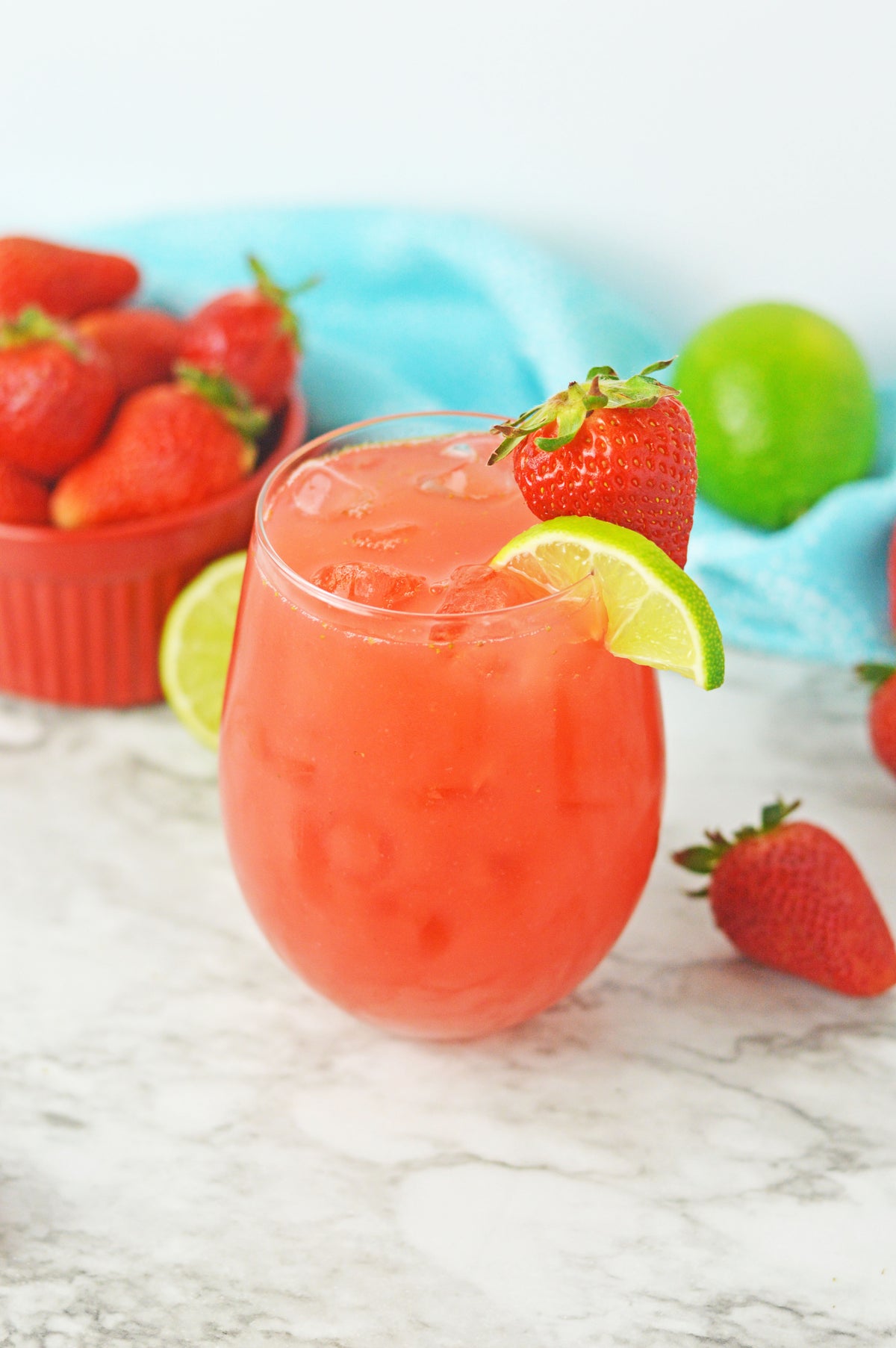 Strawberry Lime Agua Fresca