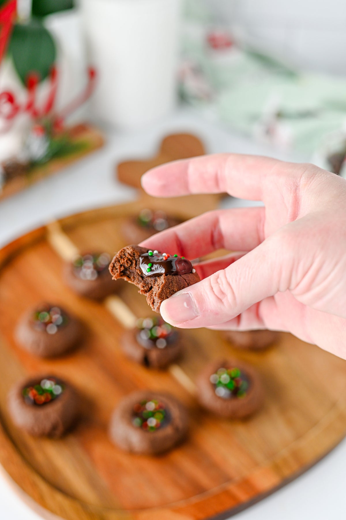 Chocolate Thumbprint Cookies Set #4