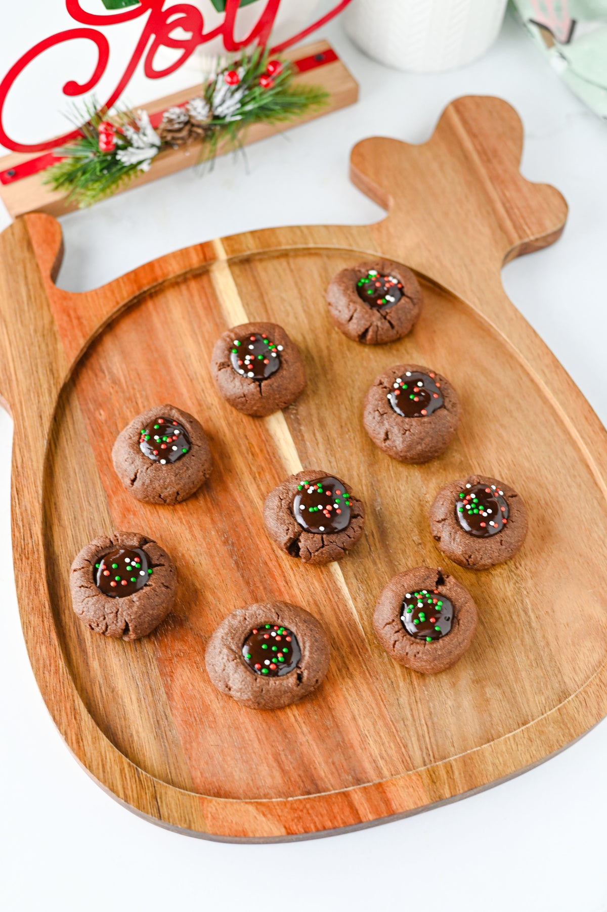 Chocolate Thumbprint Cookies Set #4