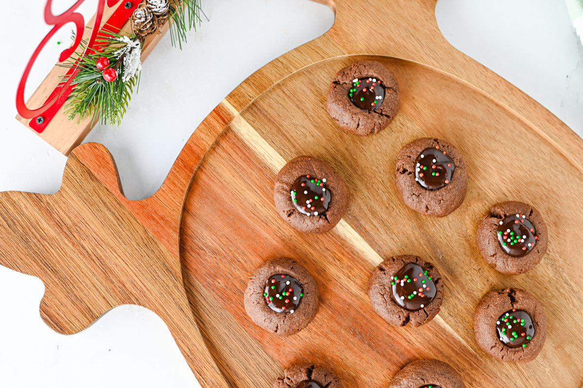 Chocolate Thumbprint Cookies Set #4