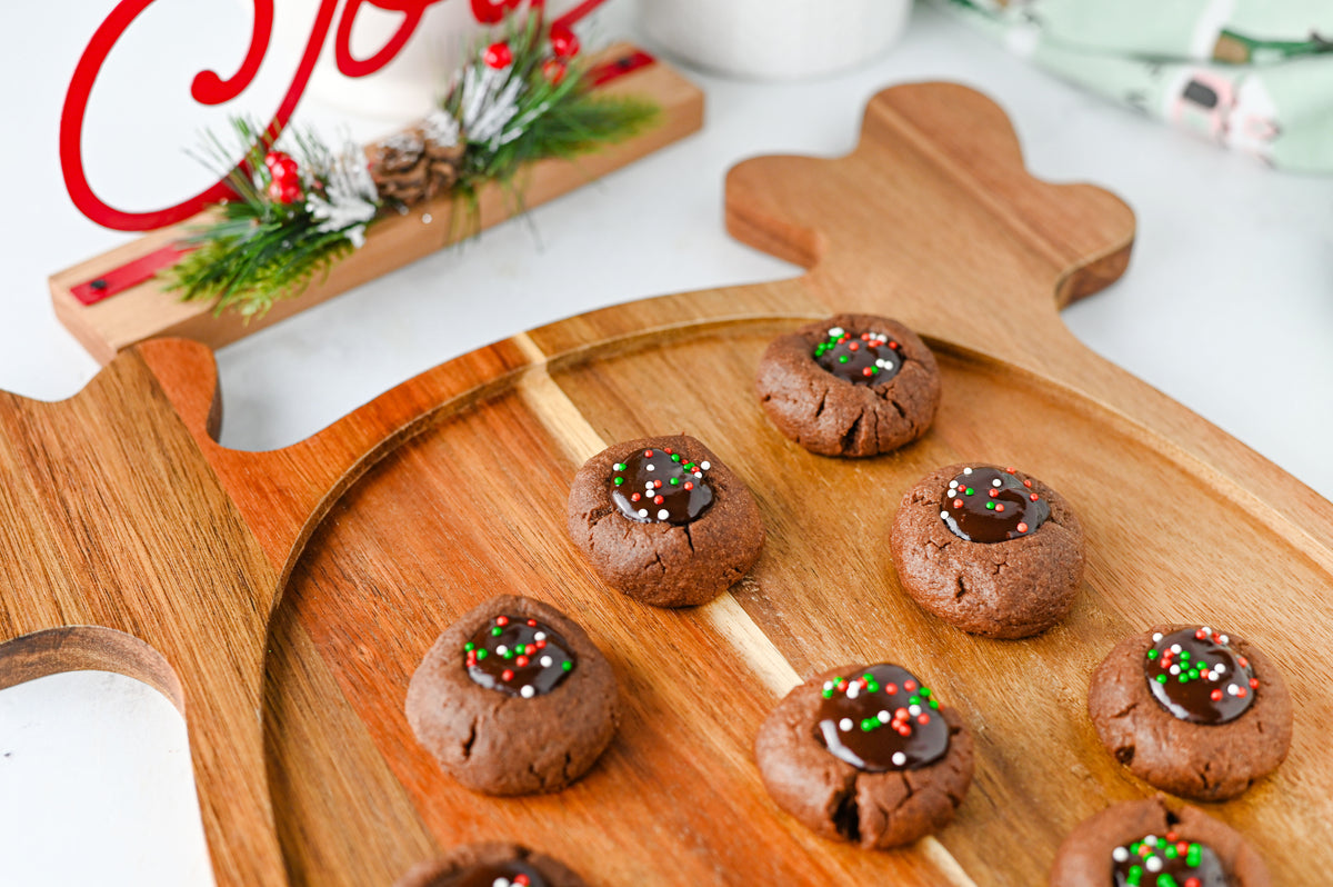 Chocolate Thumbprint Cookies Set #4