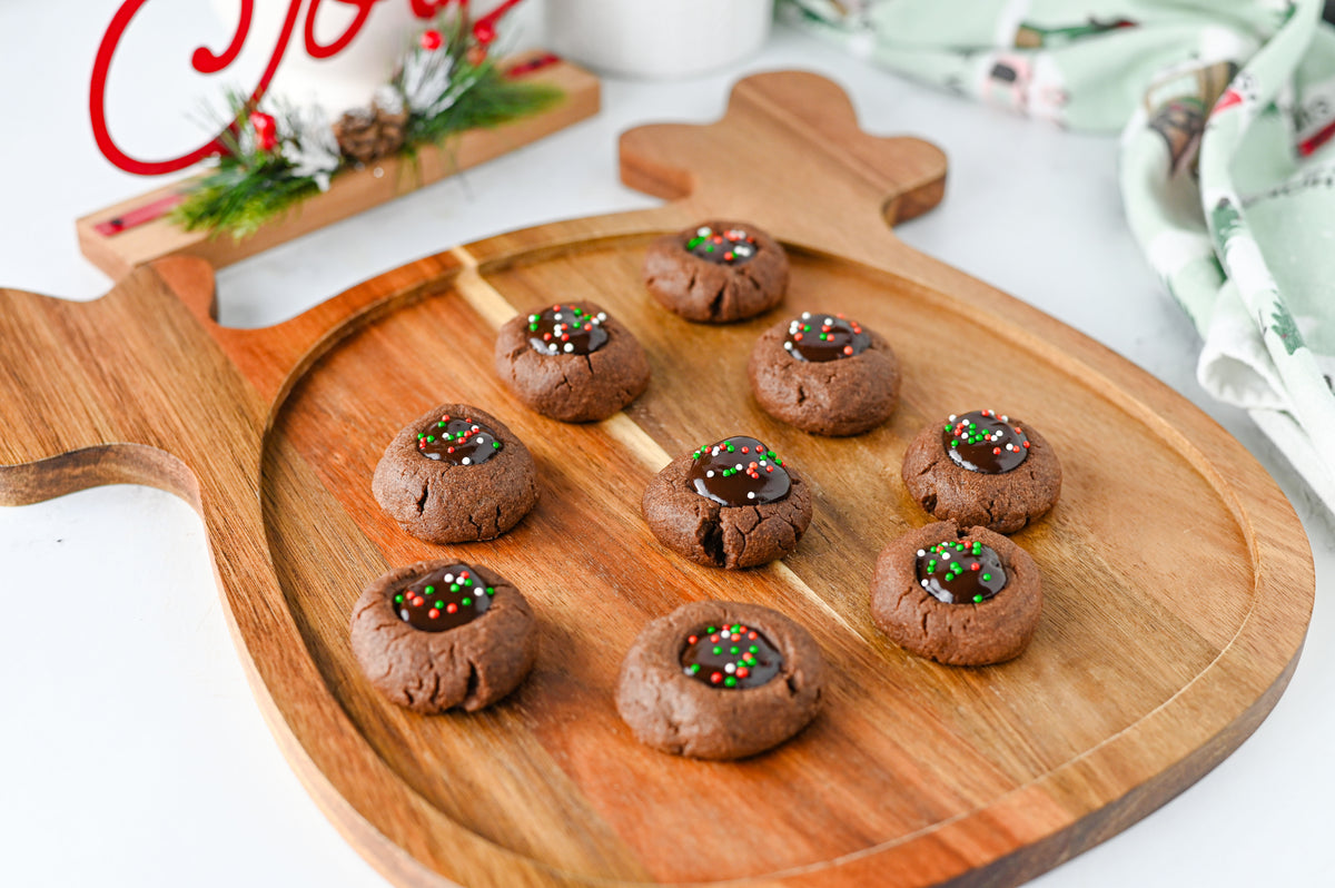 Chocolate Thumbprint Cookies Set #4