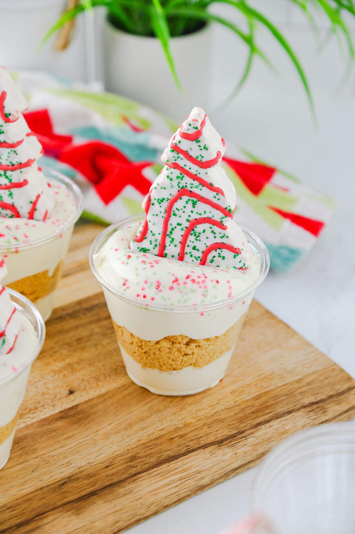 Christmas Tree Cake Dirt Cups Set #5