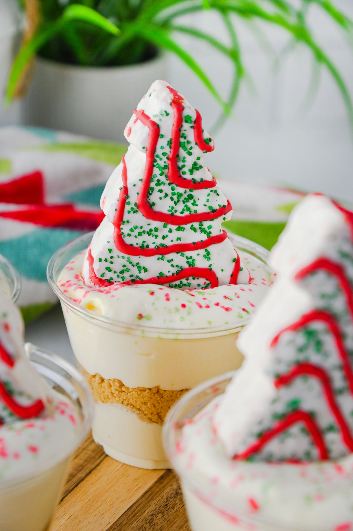 Christmas Tree Cake Dirt Cups Set #5