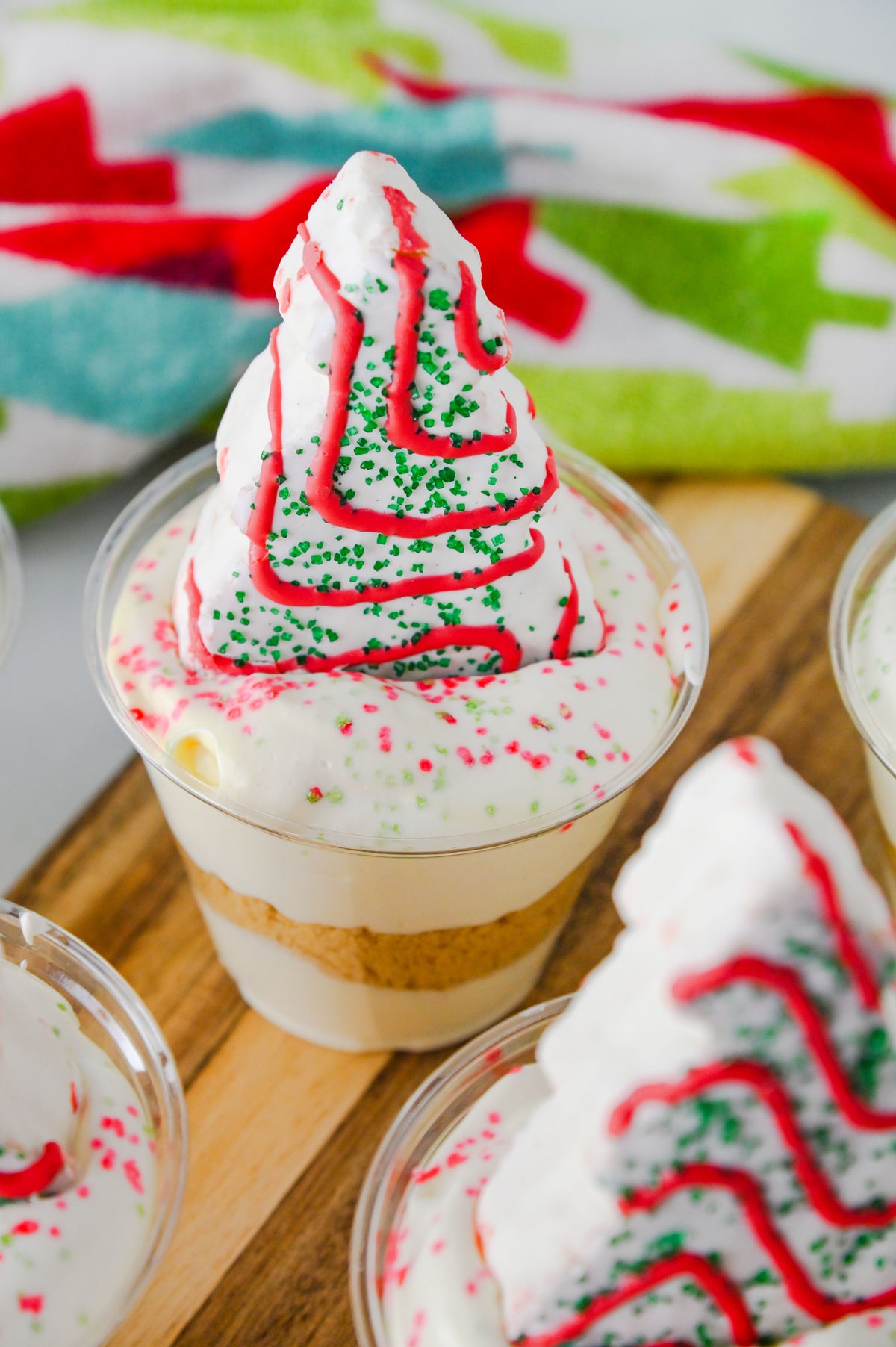 Christmas Tree Cake Dirt Cups Set #5