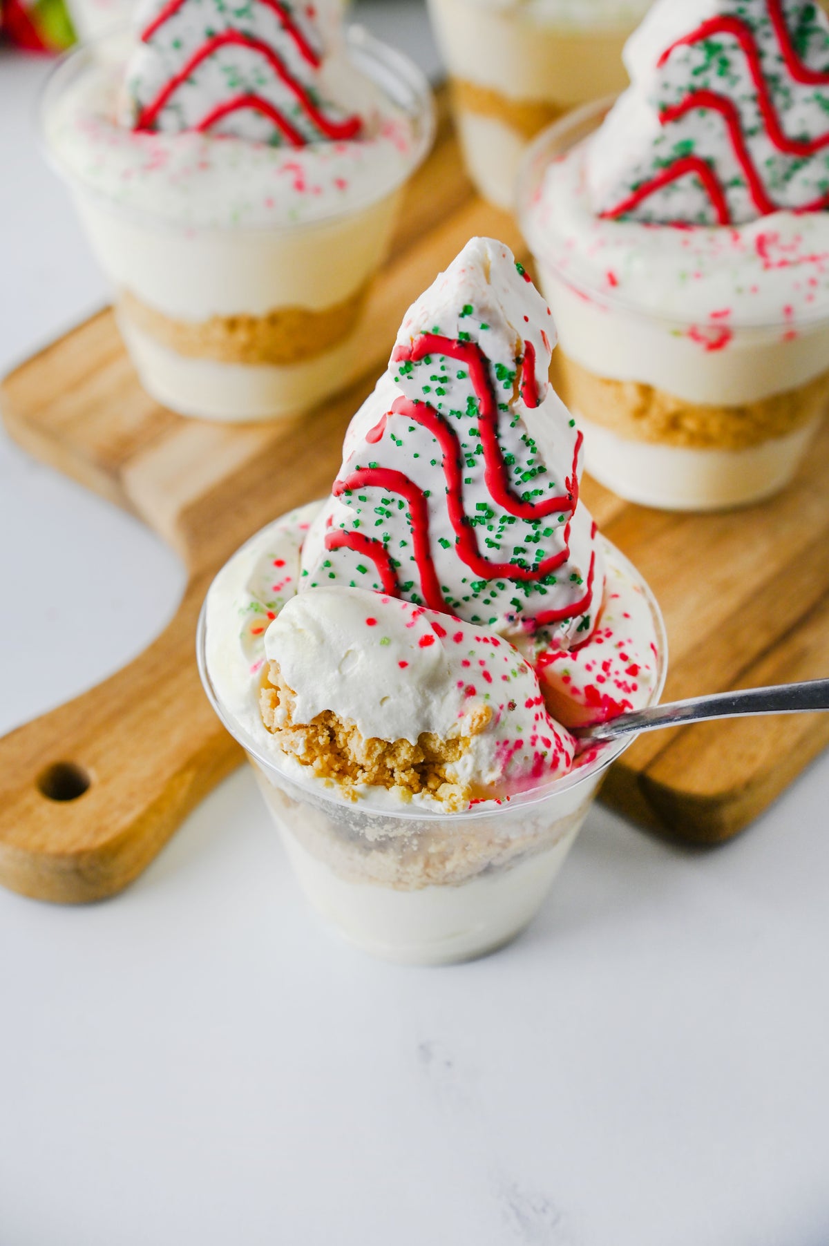 Christmas Tree Cake Dirt Cups Set #5