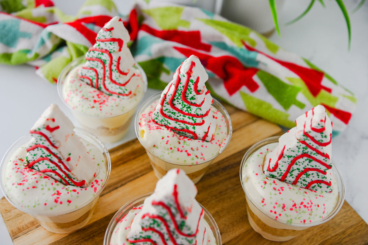 Christmas Tree Cake Dirt Cups Set #5