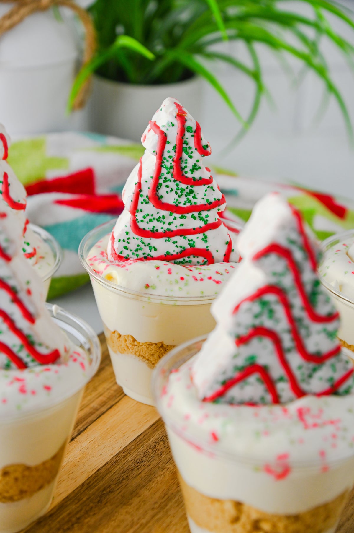 Christmas Tree Cake Dirt Cups Set #5