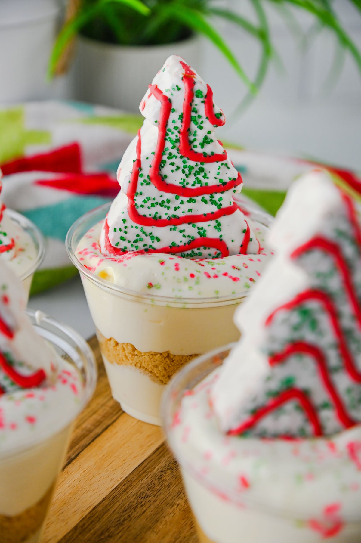 Christmas Tree Cake Dirt Cups Set #5