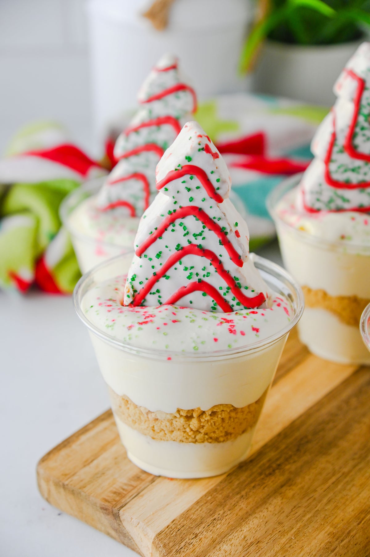 Christmas Tree Cake Dirt Cups Set #5