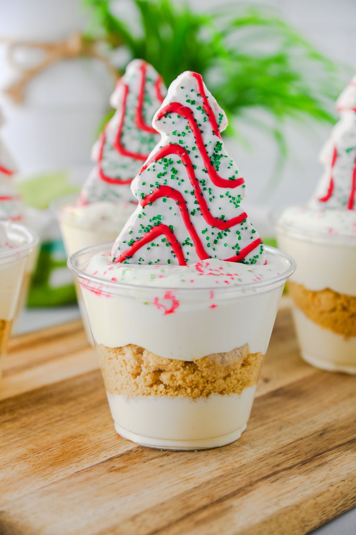 Christmas Tree Cake Dirt Cups Set #5