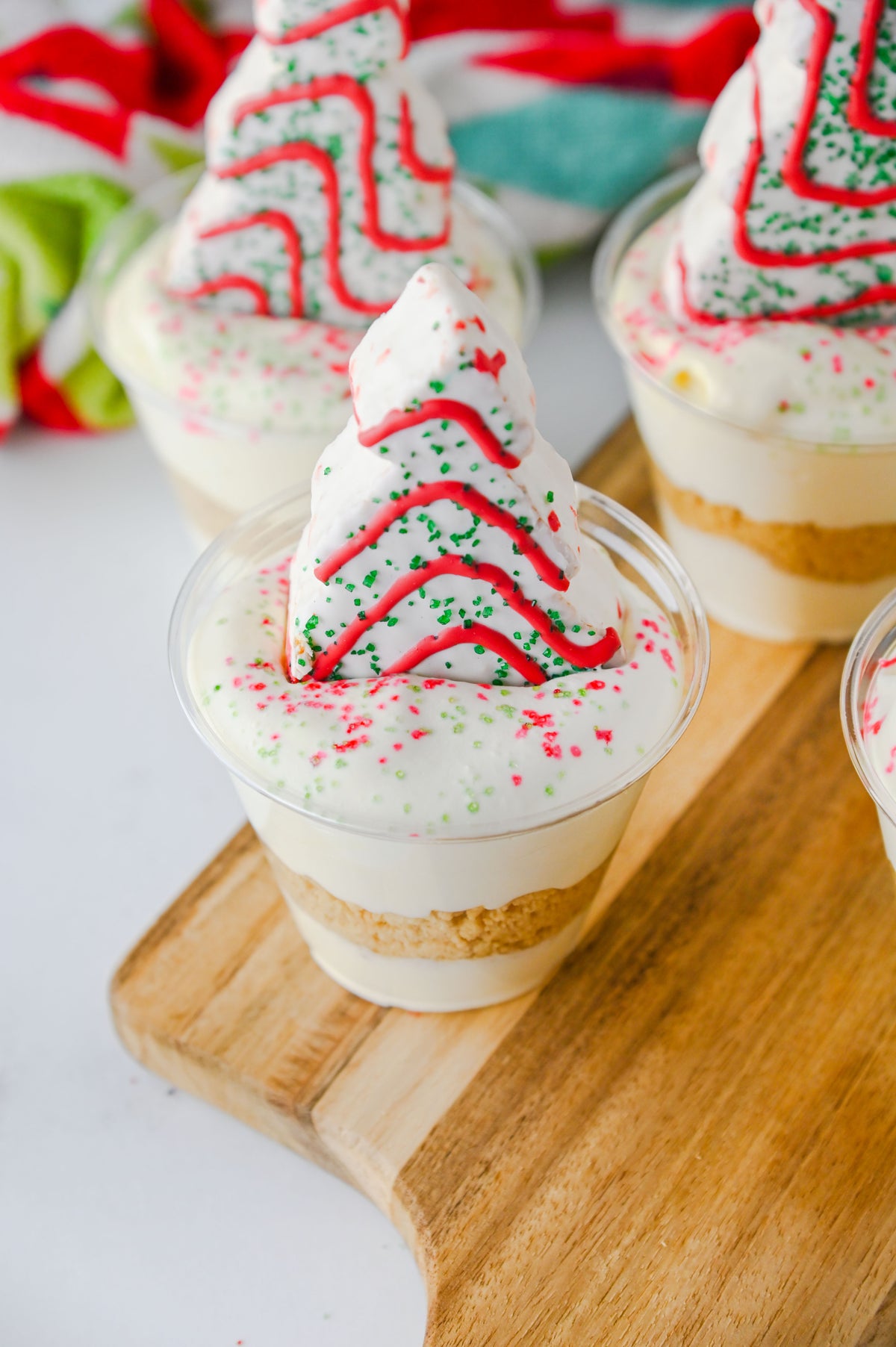 Christmas Tree Cake Dirt Cups Set #5