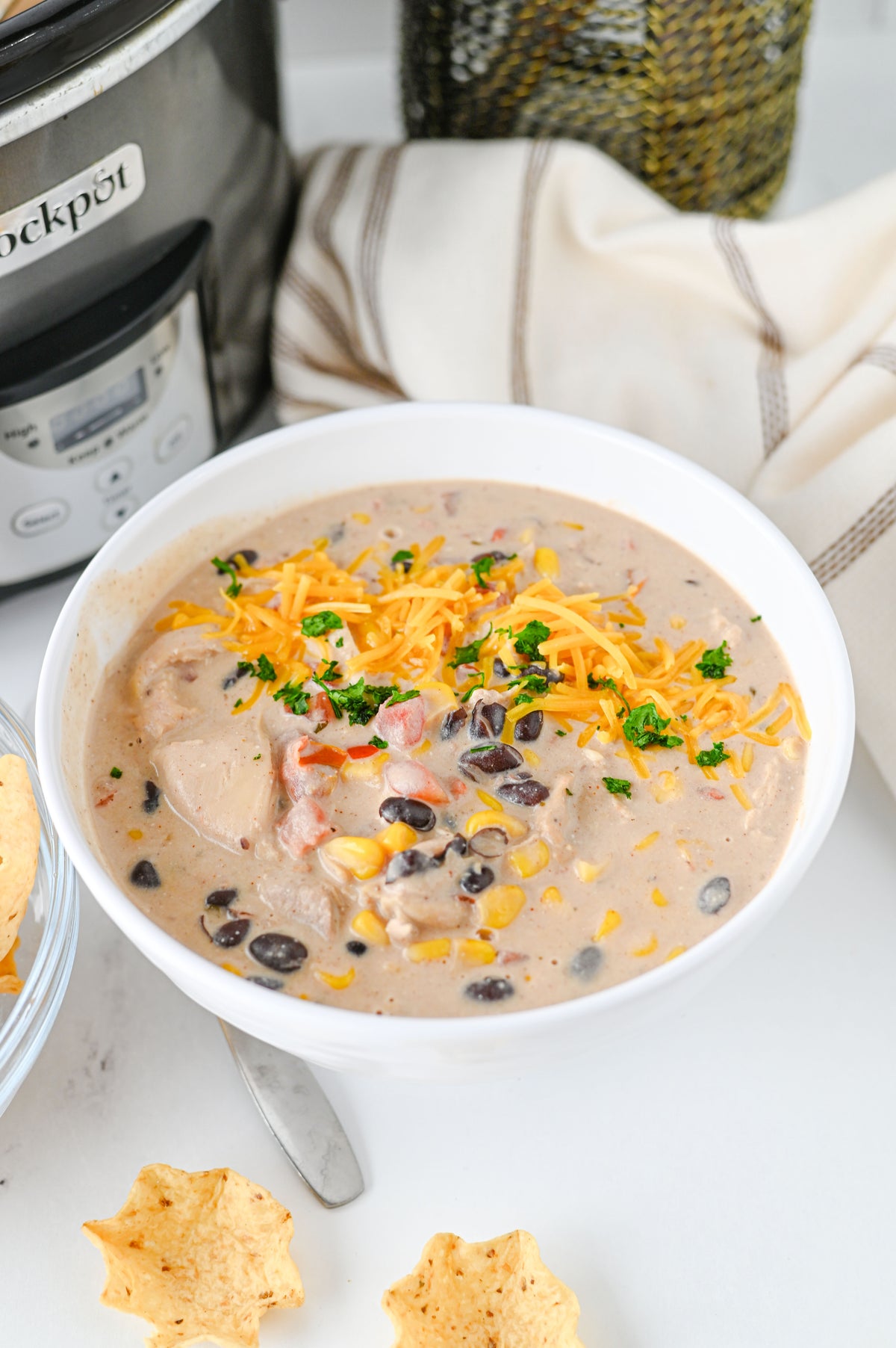 Crock Pot Cream Cheese Chicken Chili Set #5