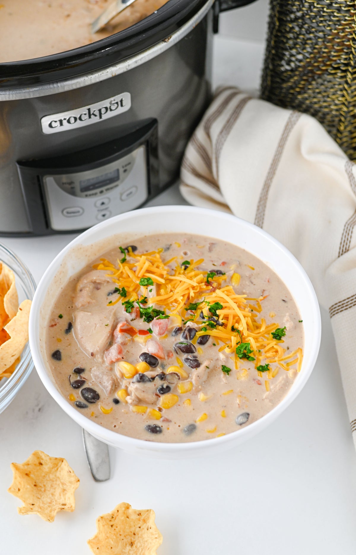 Crock Pot Cream Cheese Chicken Chili Set #5
