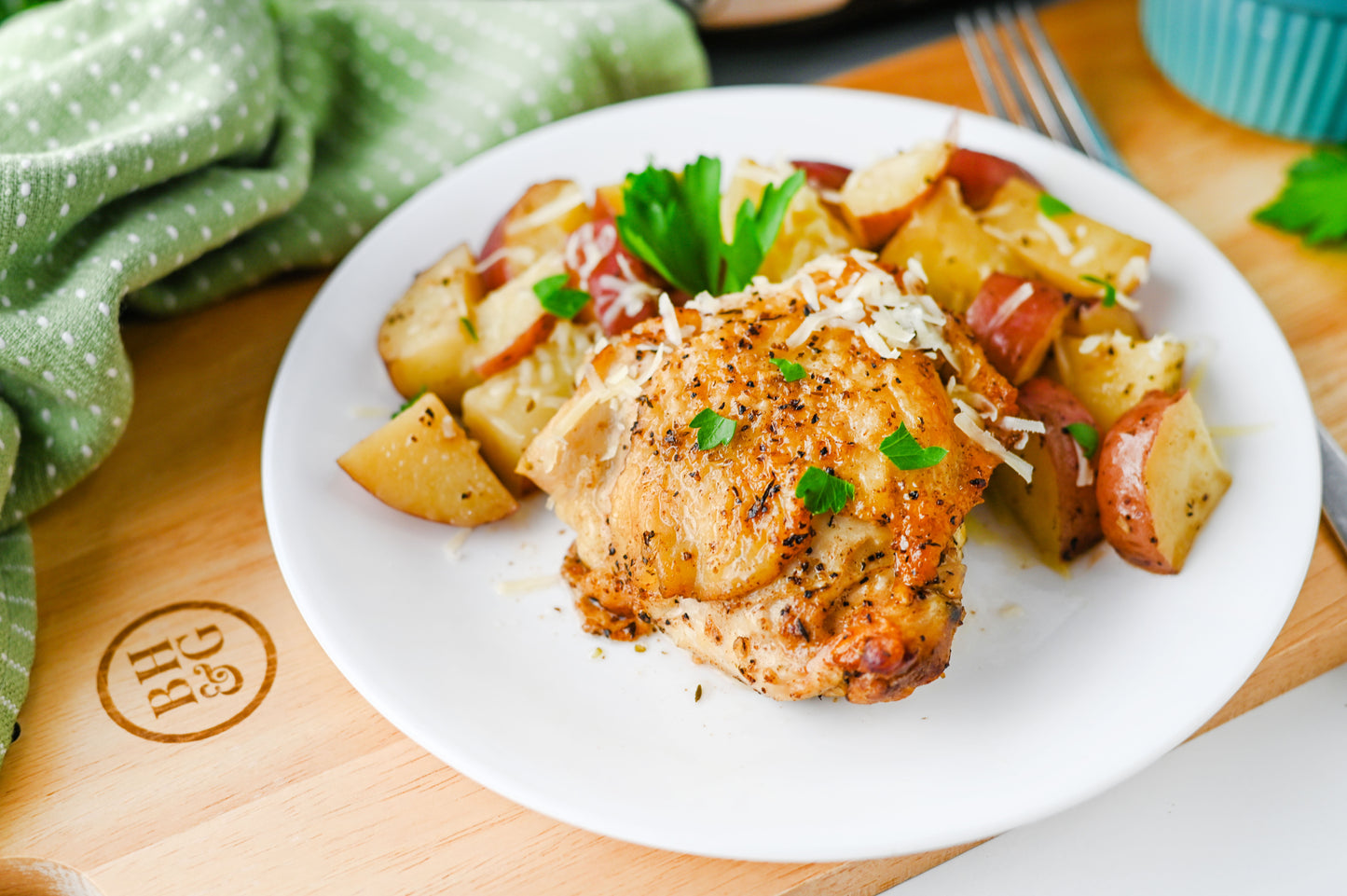 Slow Cooker Garlic Parmesan Chicken and Potatoes Set #5
