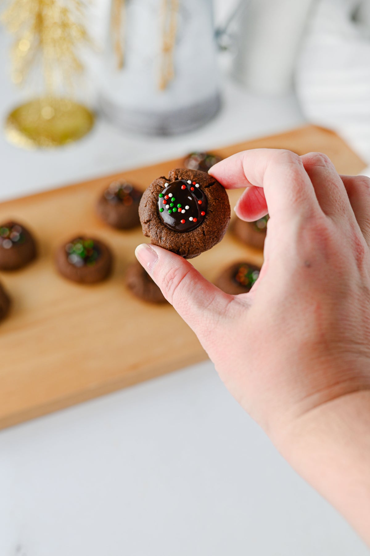 Chocolate Thumbprint Cookies Set #5