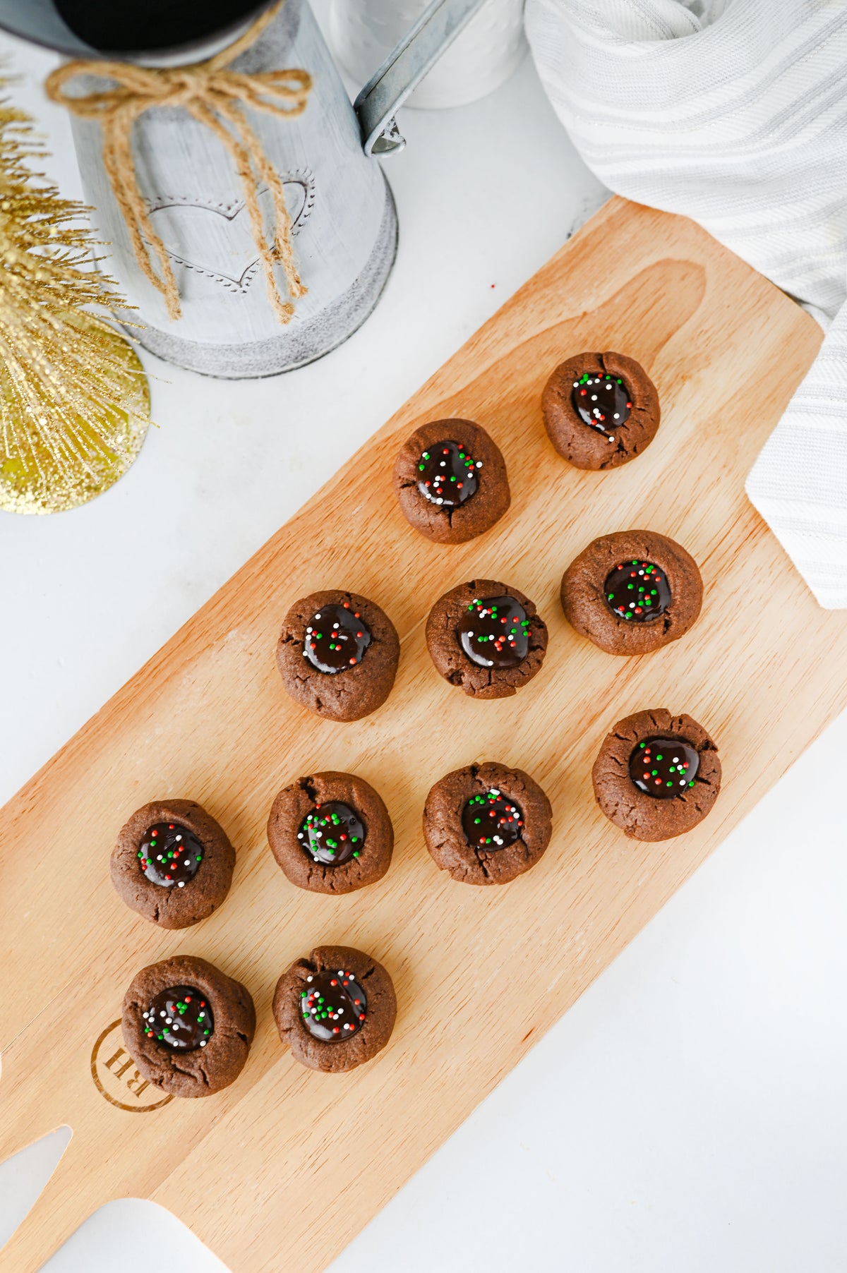 Chocolate Thumbprint Cookies Set #5