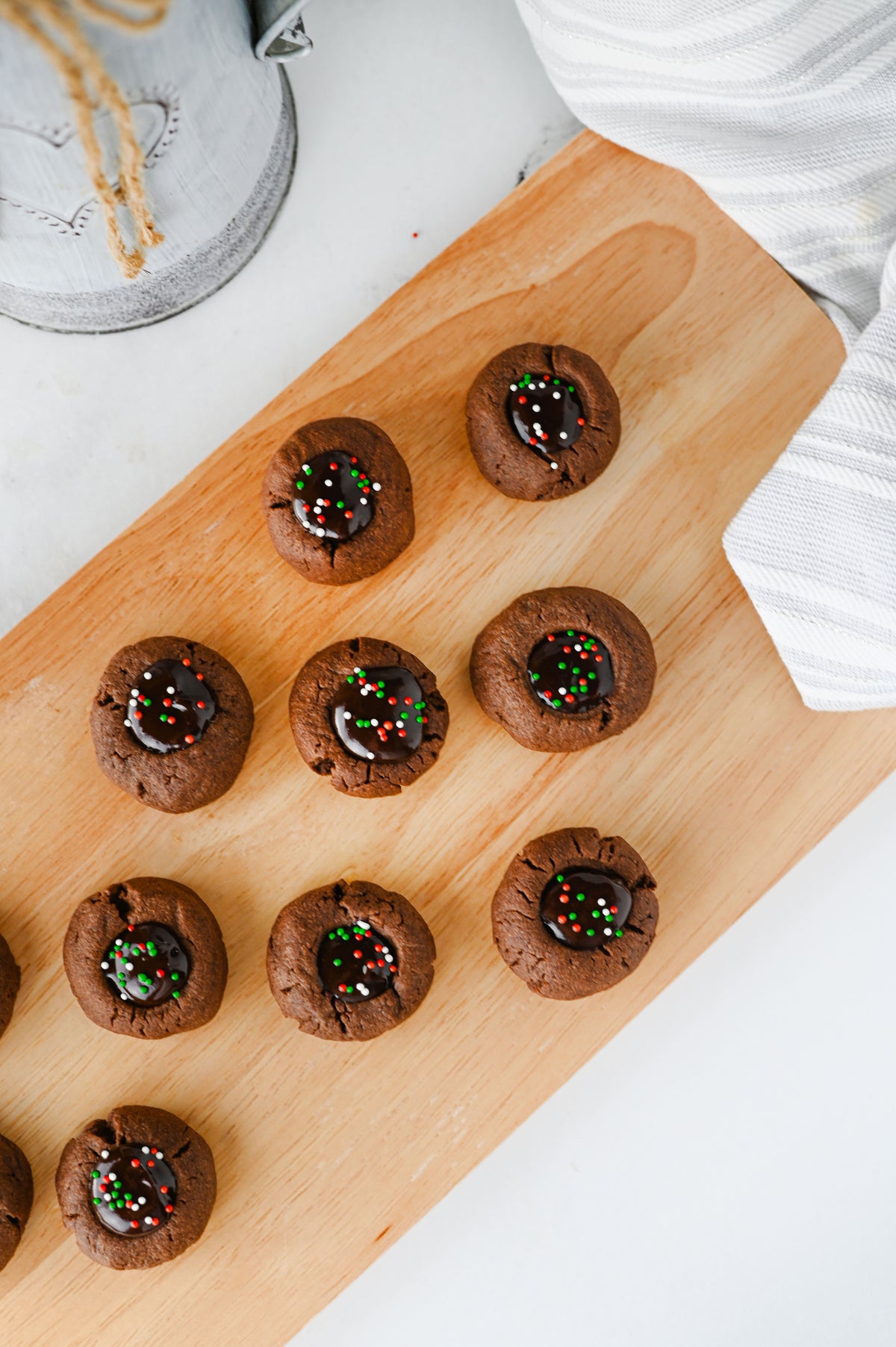 Chocolate Thumbprint Cookies Set #5