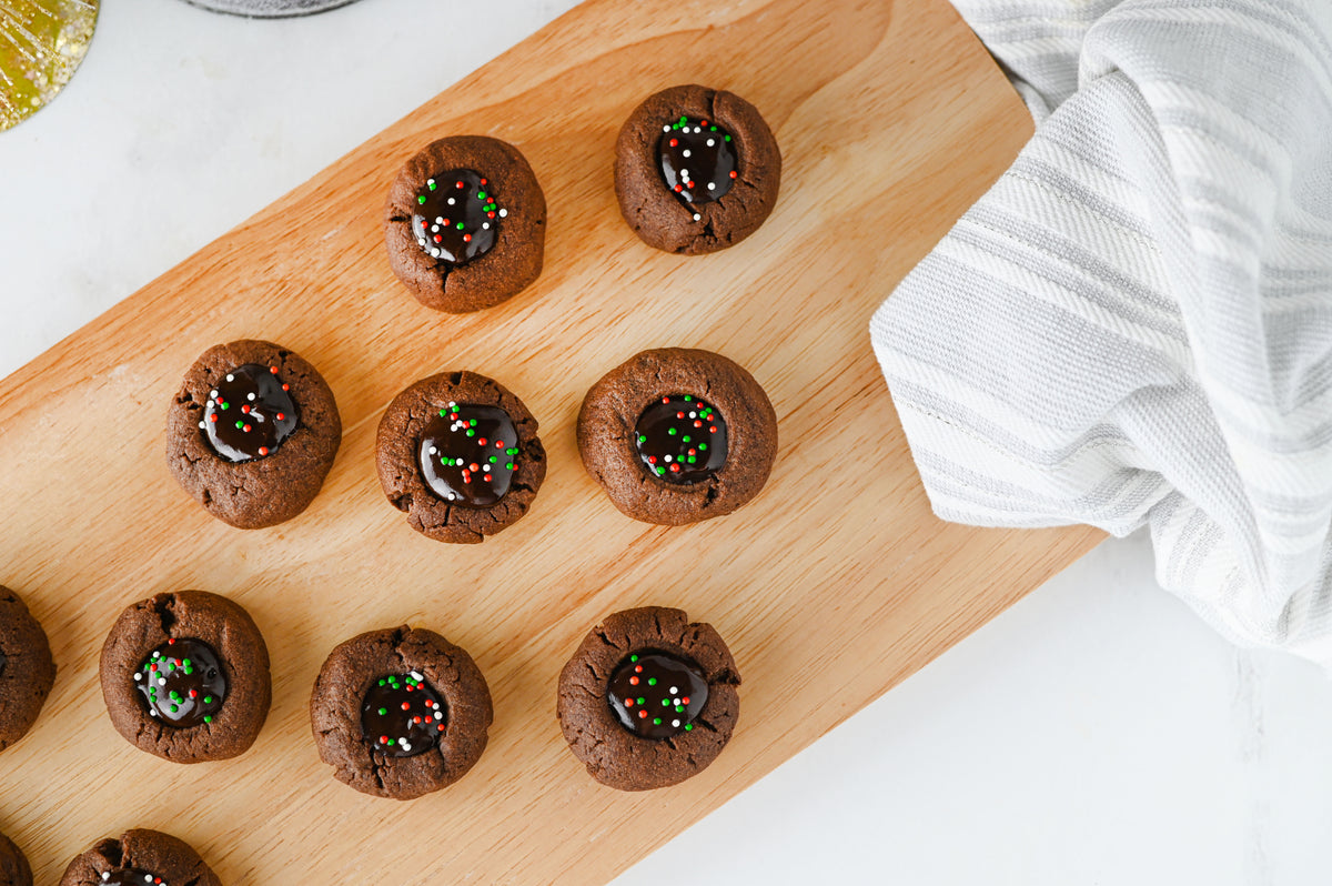 Chocolate Thumbprint Cookies Set #5