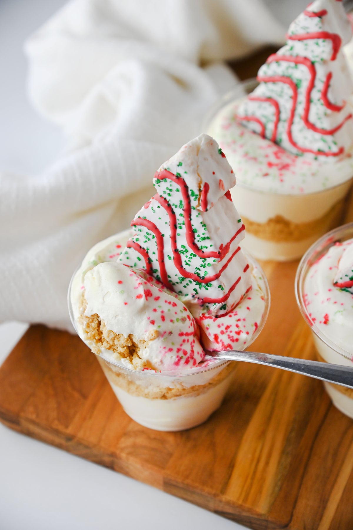 Christmas Tree Cake Dirt Cups Set #6