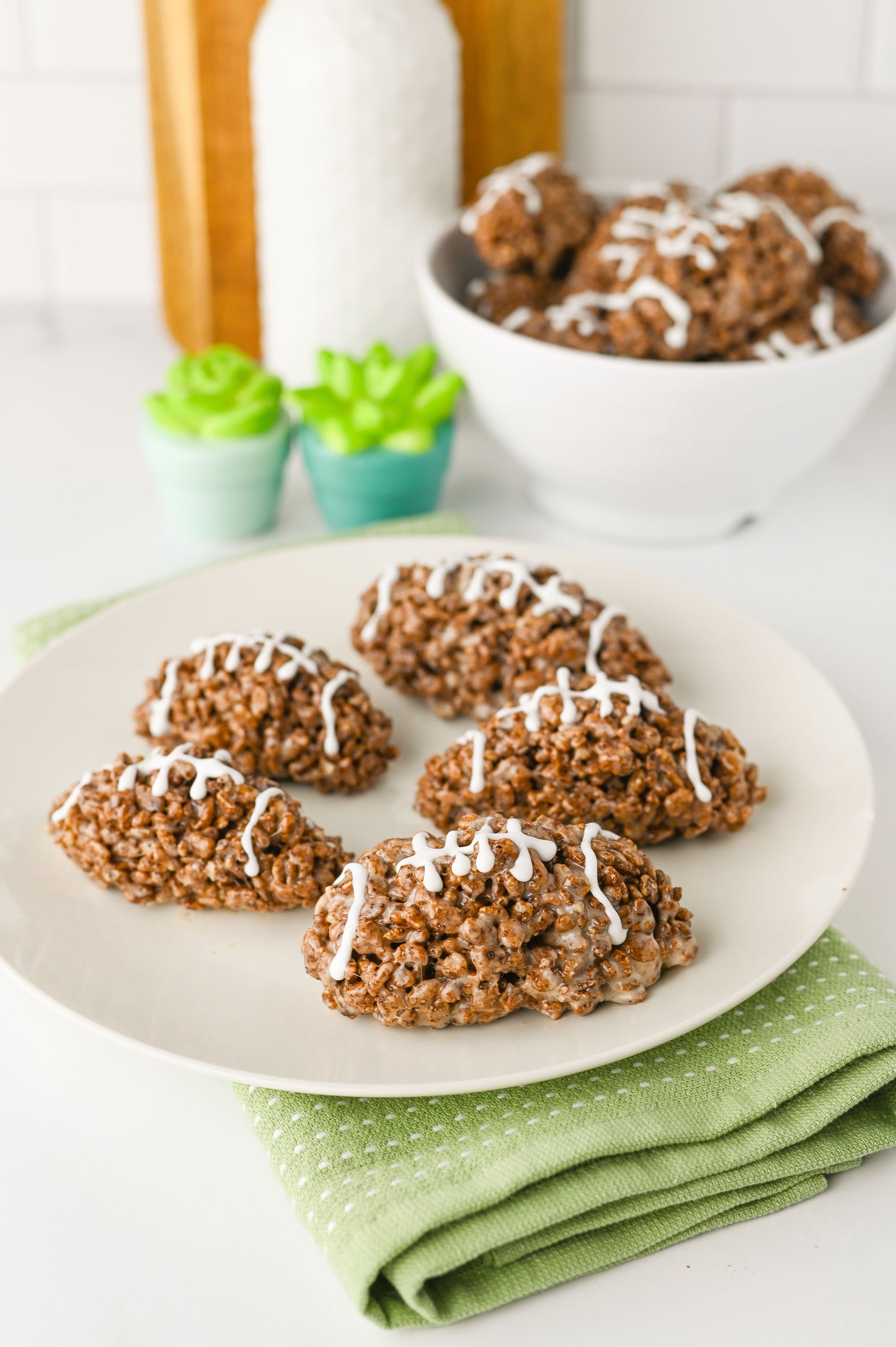 Football Rice Krispie Treats Set #6