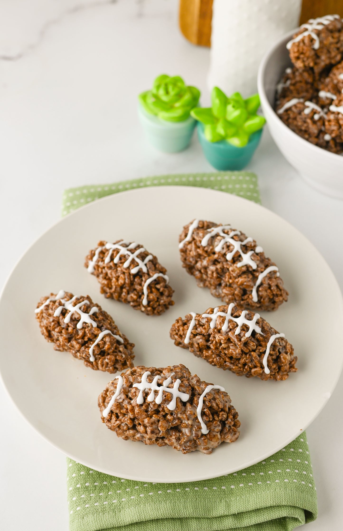 Football Rice Krispie Treats Set #6