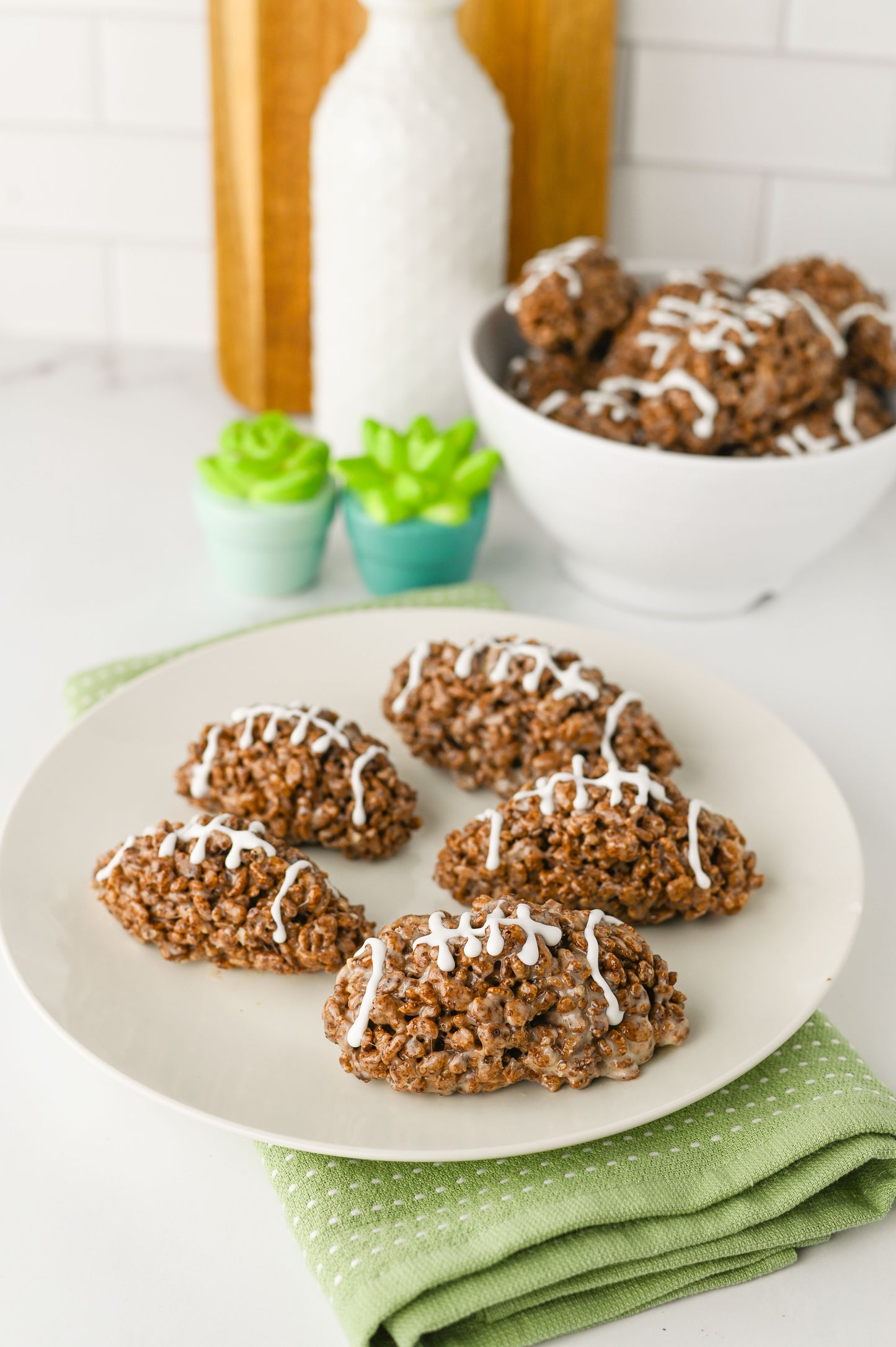 Football Rice Krispie Treats Set #6