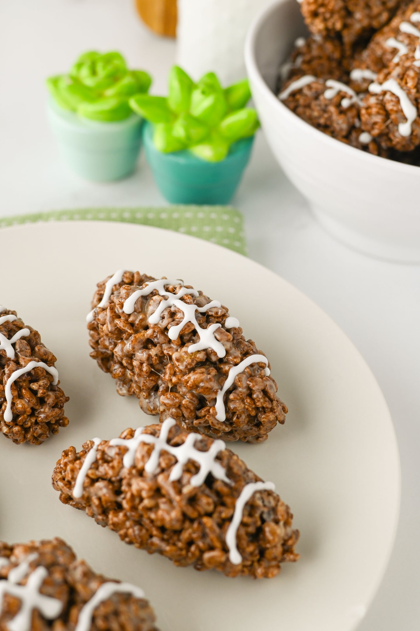 Football Rice Krispie Treats Set #6