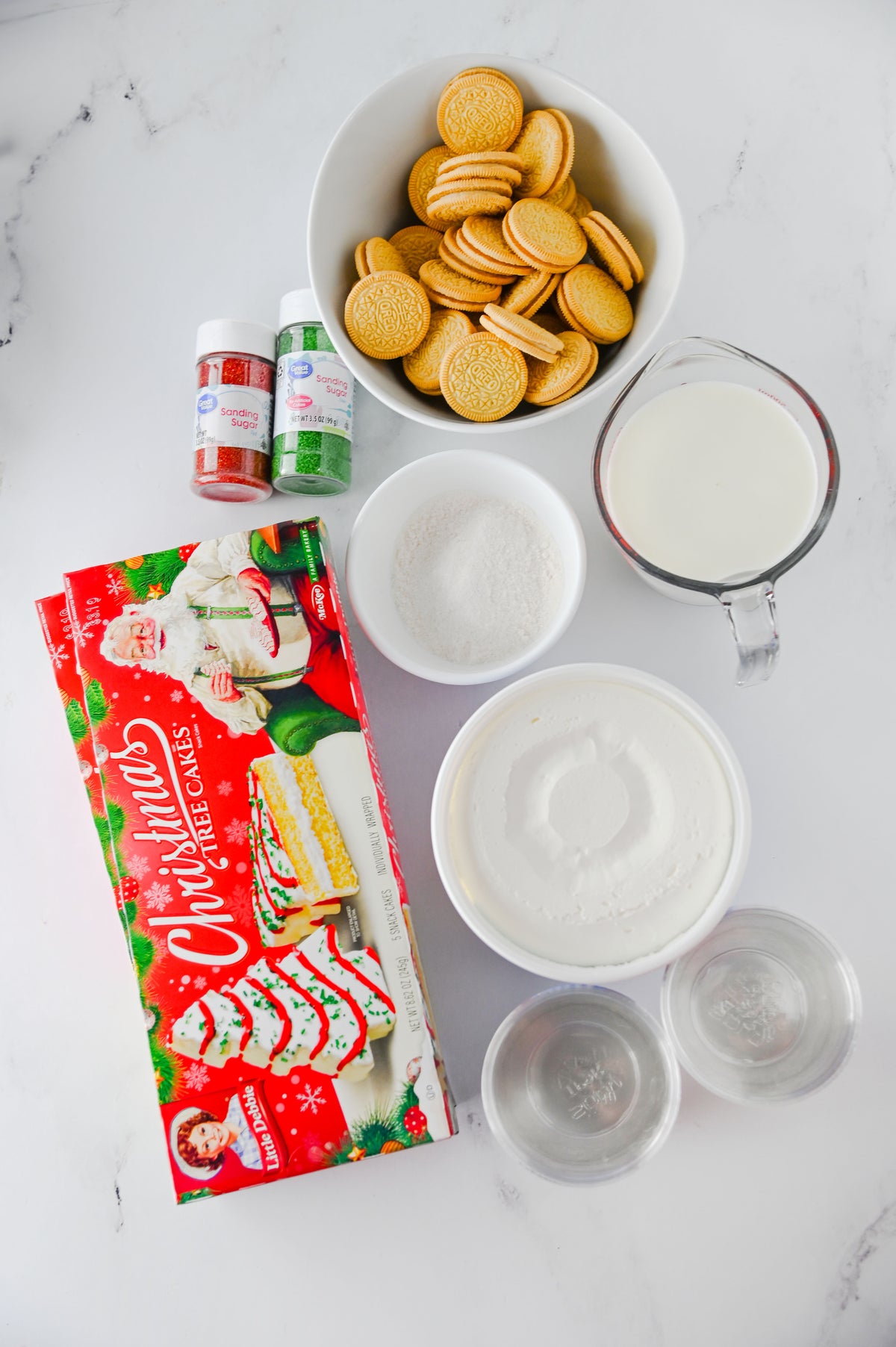 Christmas Tree Cake Dirt Cups Set #3